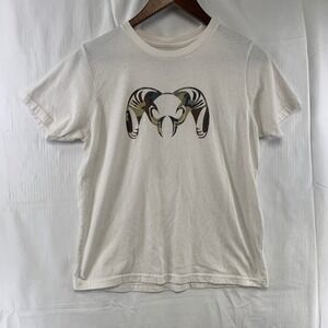 Kuiu T-Shirt Womens XL White Camo Ram Logo Short Sleeve Graphic Tee